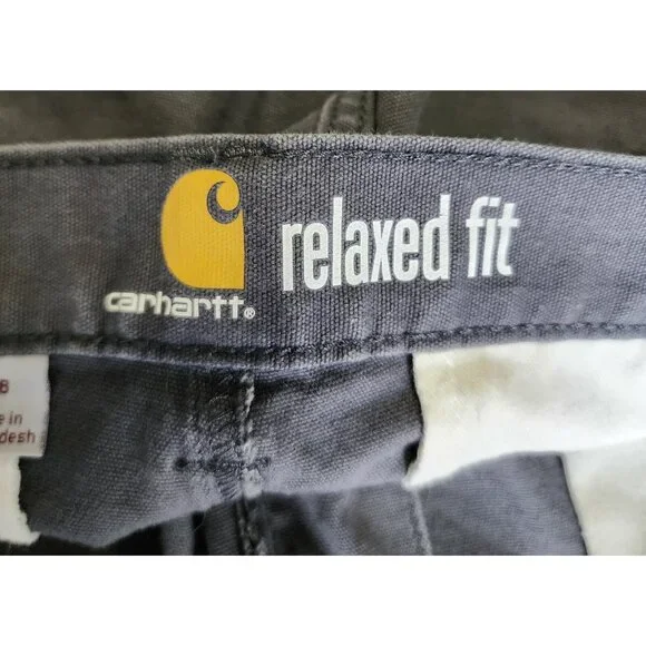Carhartt Relaxed Fit Gray Casual Grunge Workwear Cargo Shorts Size 38 103542 - Picture 3 of 16